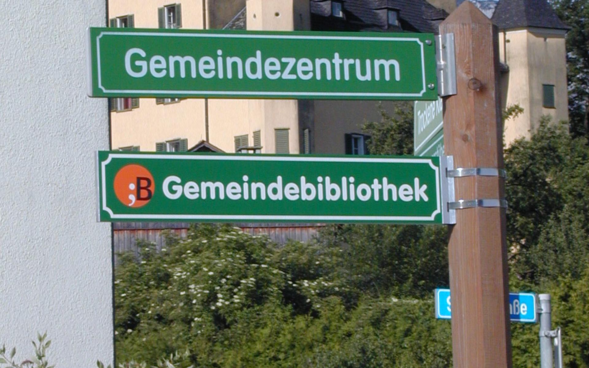 Wegweiser Gemeindebibliothek 